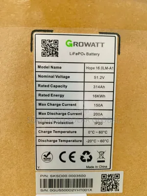 16kwh 48v Growatt Lithium Ion Batteries