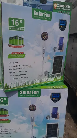 Solar Rechargeable Stand Fan[16inches]