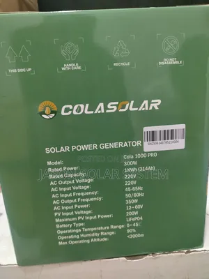 1kwh Pro Cola Solar Generator 300watts Output