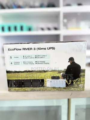 Eco Flow River 3 10m Ups 600w / 245wh Solar Battery