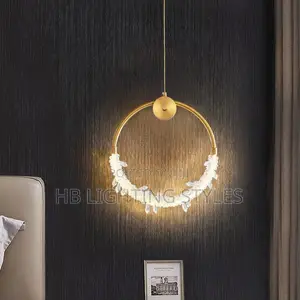 Modern Copper Ring for Indoor Bedside Pendant Light