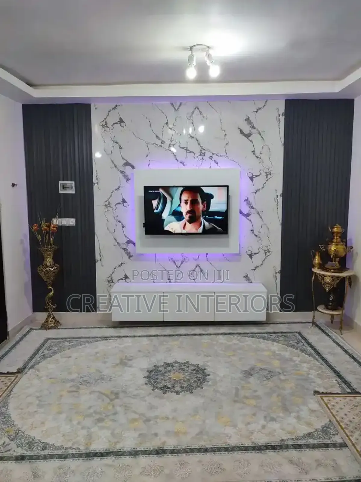 Fluted Panel Tv Console