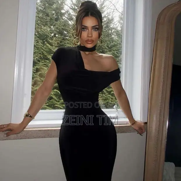 slim fit dress slacks Off-Shoulder Split Maxi Dress – Tuxedo Closeouts main image 0