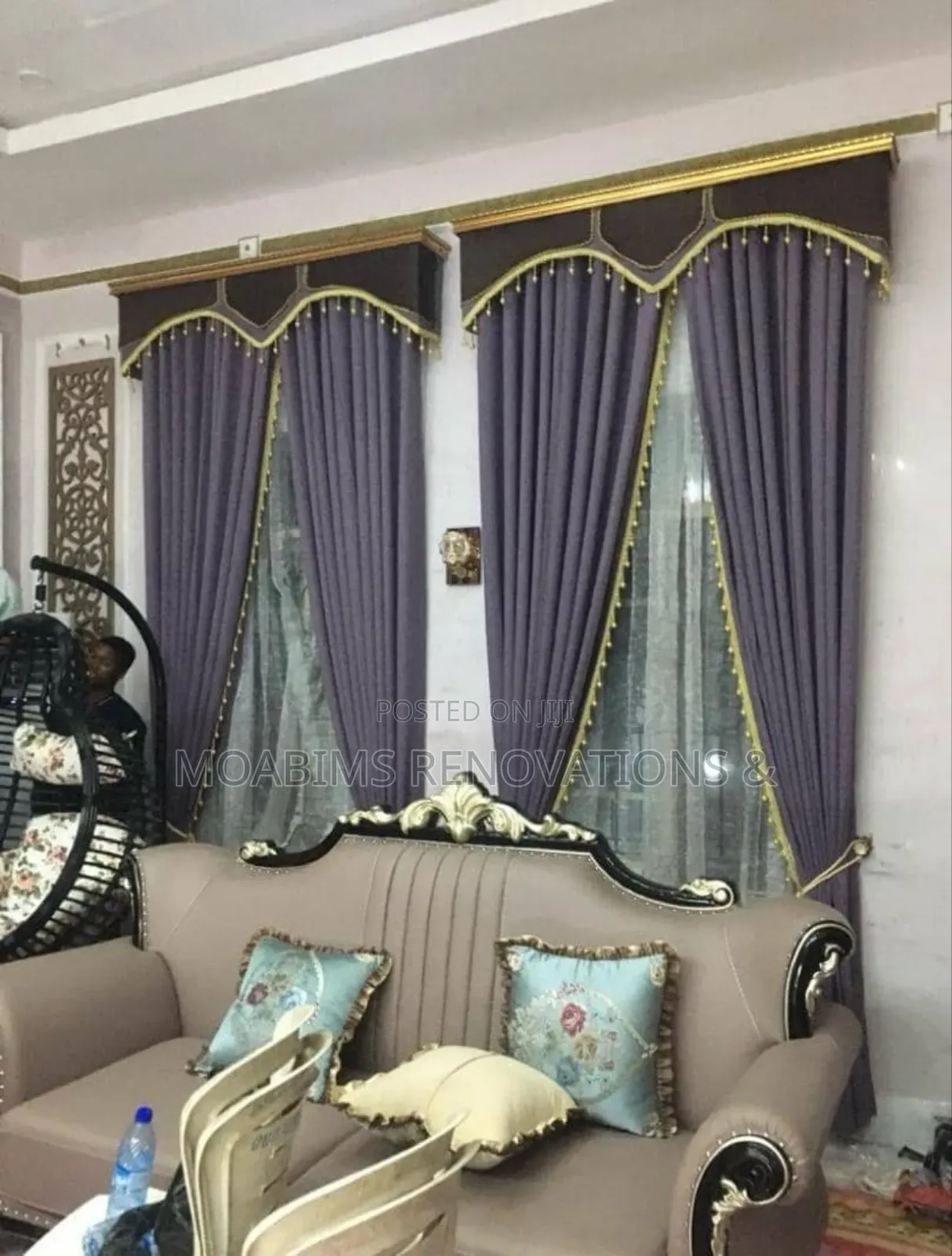 Classy Premium Turkish Grey Curtains Per Yard 4,999