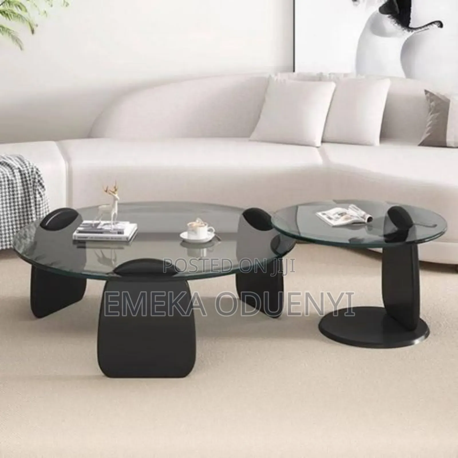 Modern Coffee Center Table With Side Stool