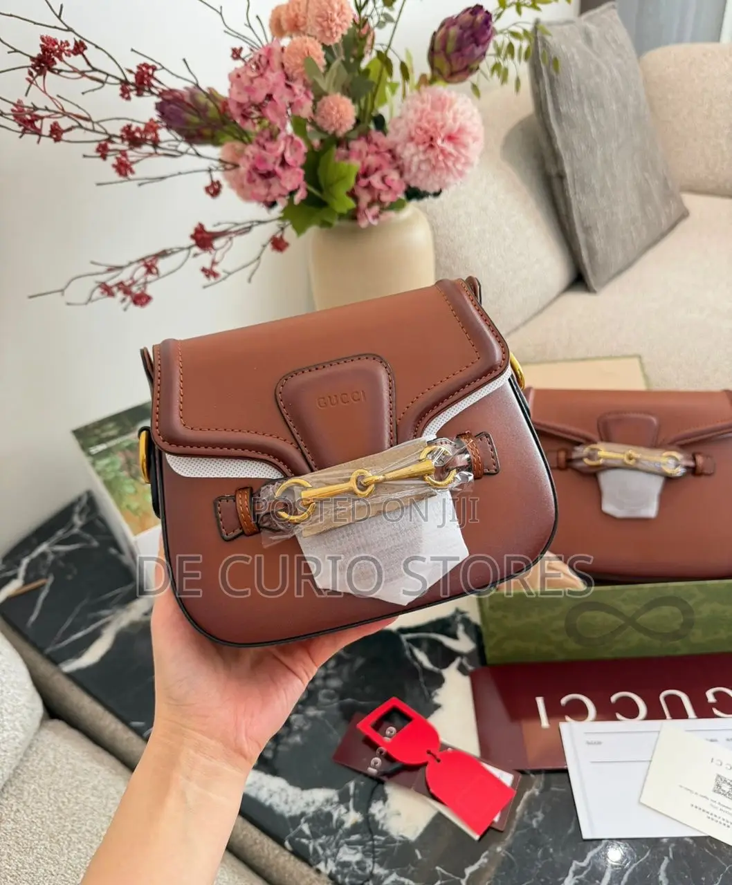 Gucci Web Calf Skin Cross Body Bag