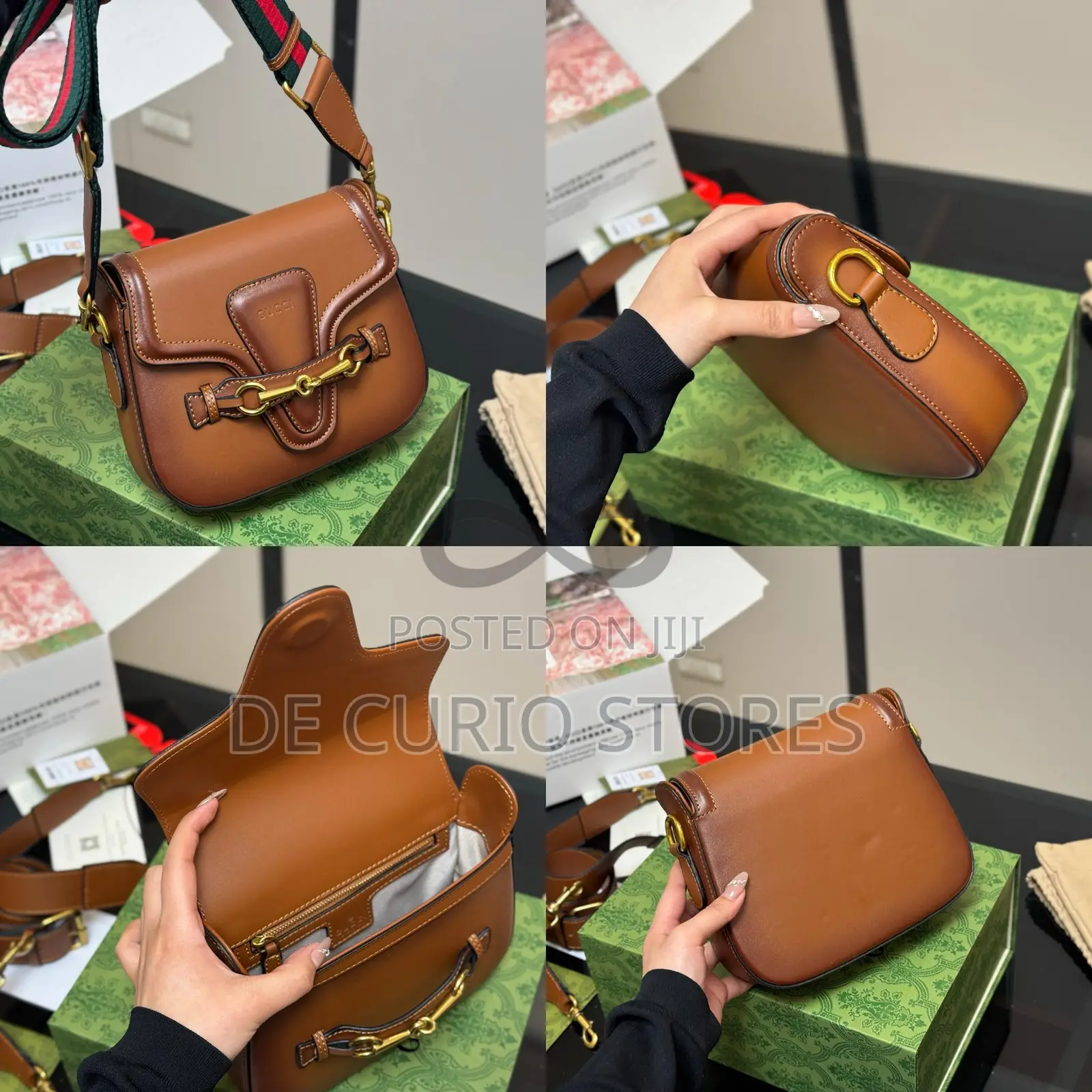 Gucci Web Calf Skin Cross Body Bag
