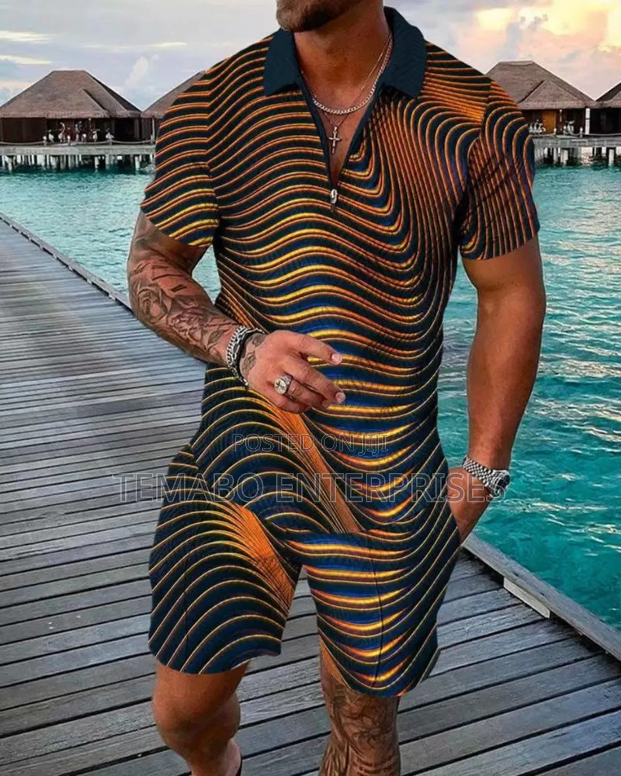 Men 2pcs Complete Suit Set Wears