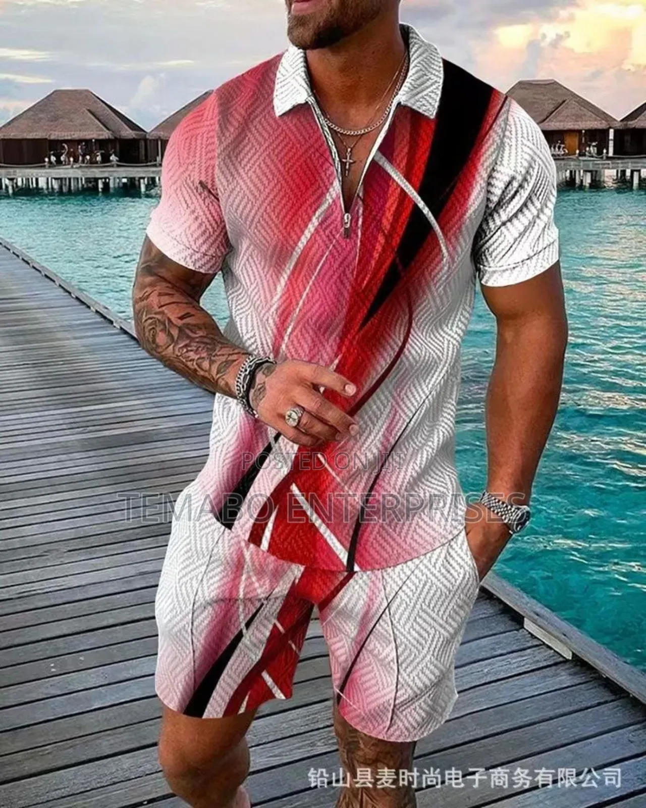 Men 2pcs Complete Suit Set Wears
