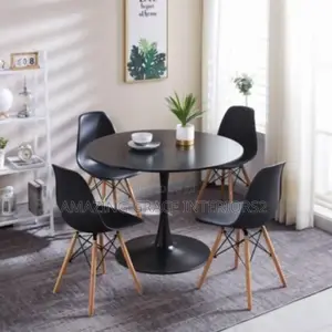 Round Dining Table Set With 4 Sitting Chairs