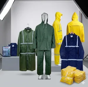 Safety Rain Coats With Reflective Tape And In Different Colours