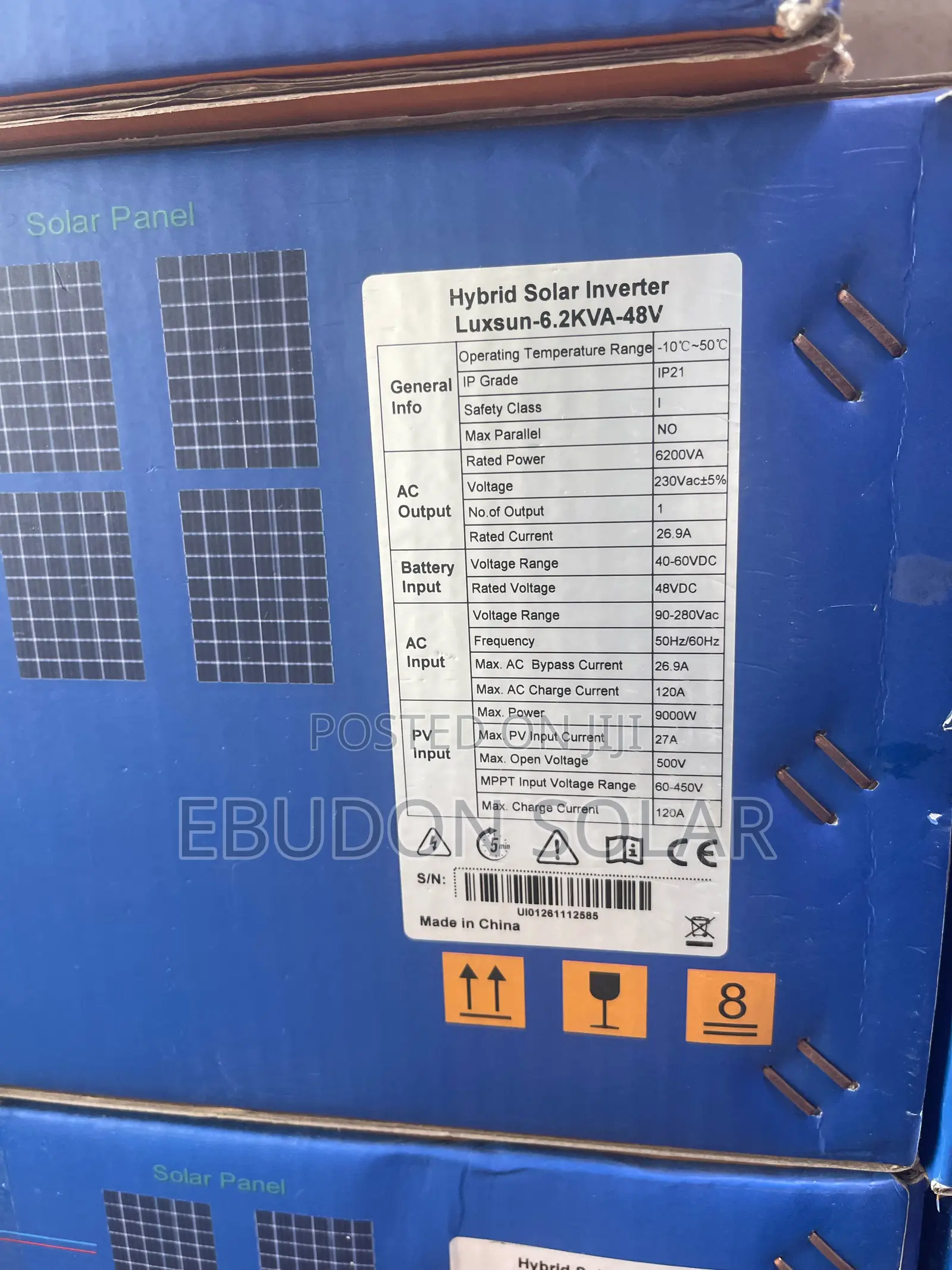 Solar Inverter 6.2kva 48volts Luxsun