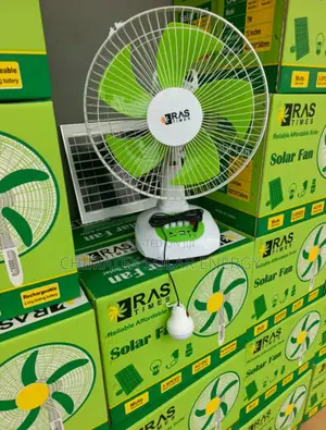12-Inch Ras Times Table Fan Design for Both Ac and Dc Power Affordable