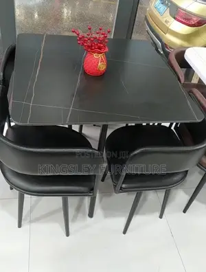 Marble Square Dining With 4 Chairs