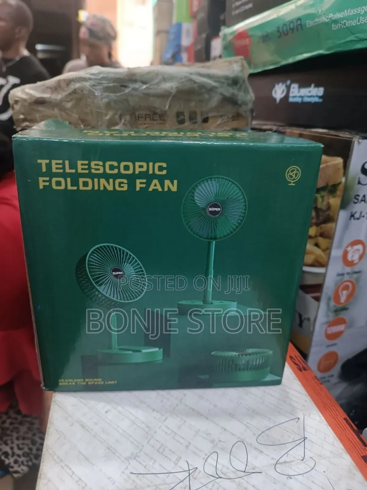 Telescopic Rechargeable Folding Fan