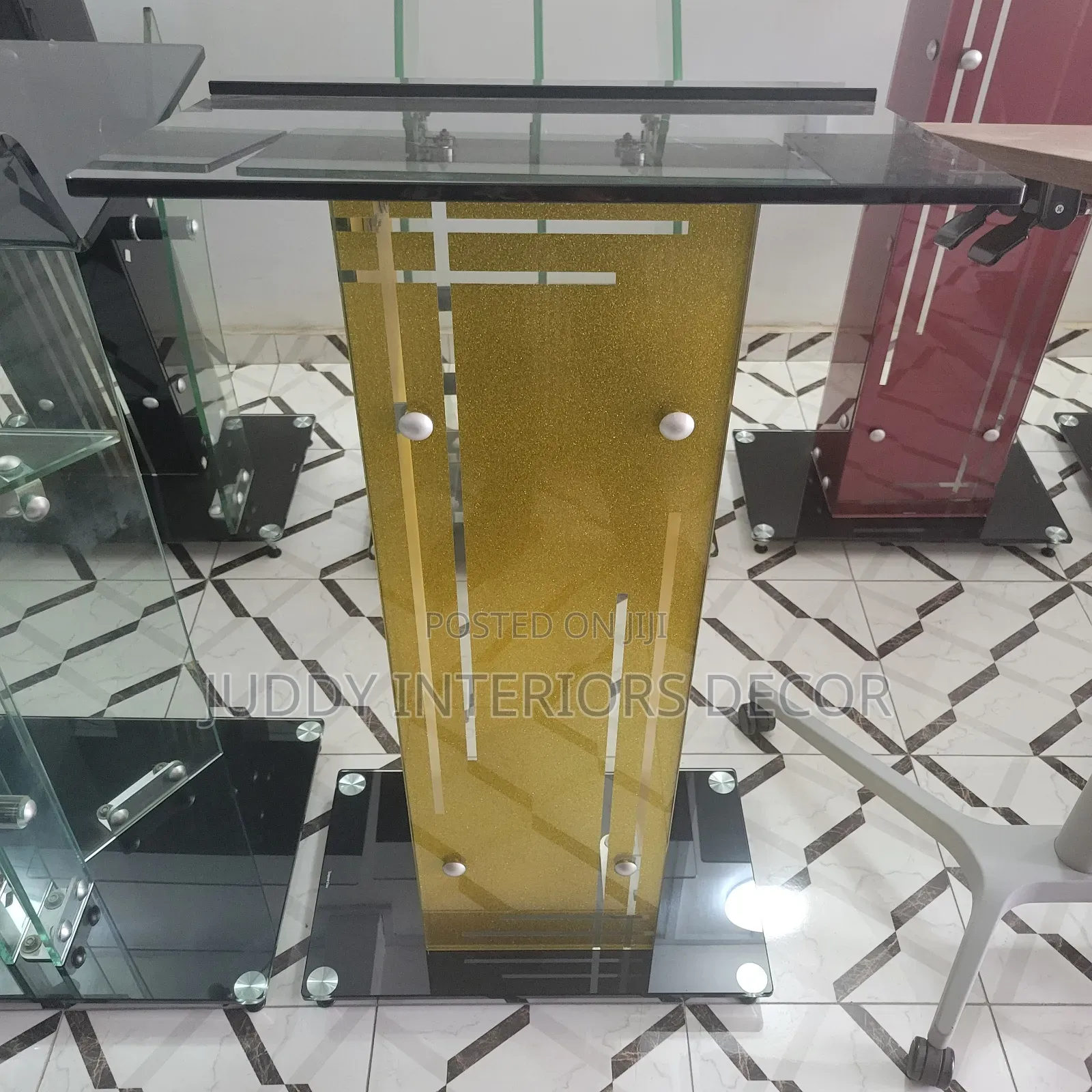 Foreign Glass Pulpit Stand