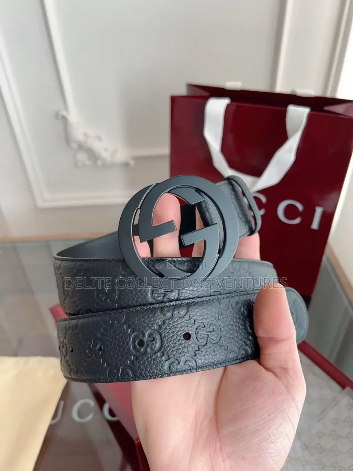 Gucci Reversible Belt With Interlocking G Buckle