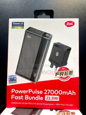 Itel 27000mah With Free 18watts Charger