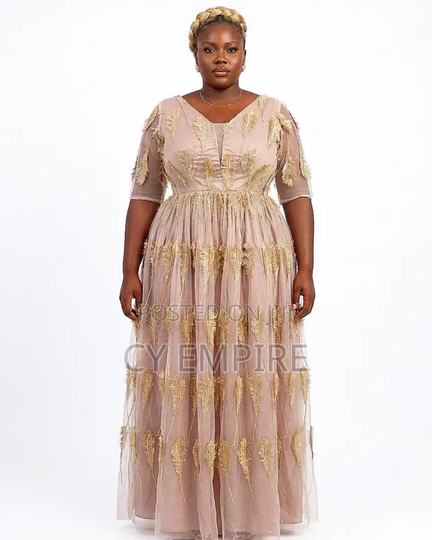 Champagne Gold Lace Dress for sale - Cy Empire  Price:  40,000 on Jiji.ng  [Ajah]