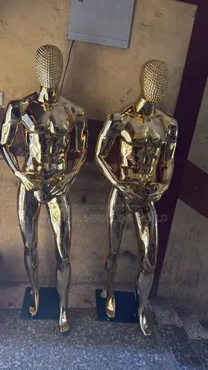 Stone Face Gold Male Chrome Mannequin