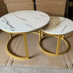 2 in 1 Beautiful Marble Top Modern Center Table