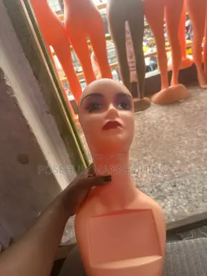Plastic Female Baby Head Mannequin