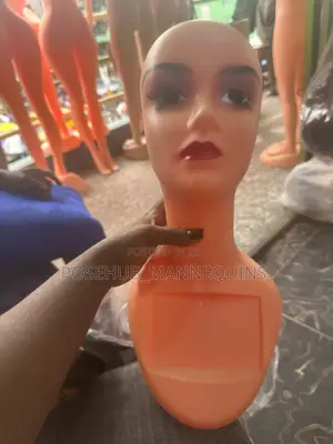 Plastic Female Baby Head Mannequin
