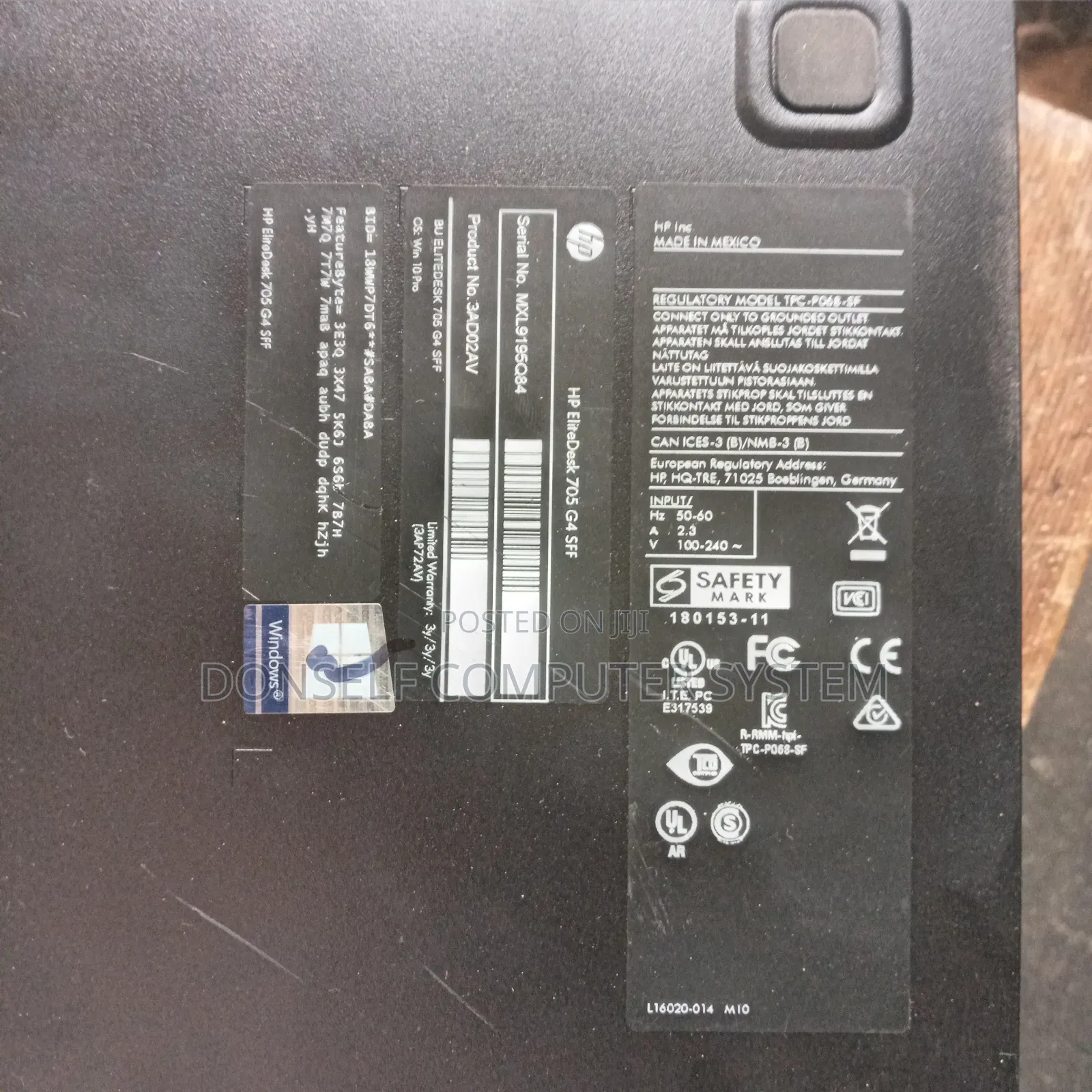 Desktop Computer HP EliteDesk 705 4GB AMD HDD 500GB