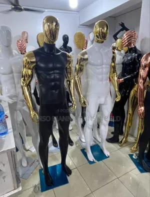 High Quality Huge Male White and Black Gold Mannequins