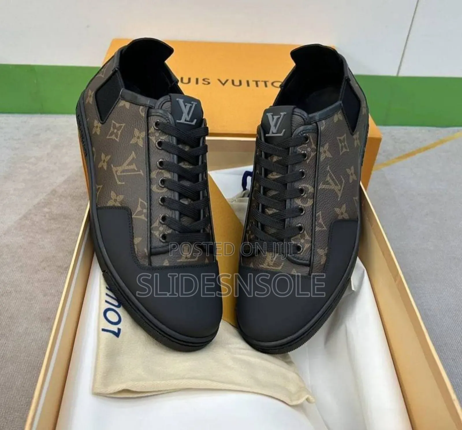 Premium Monogram Leather Sneakers