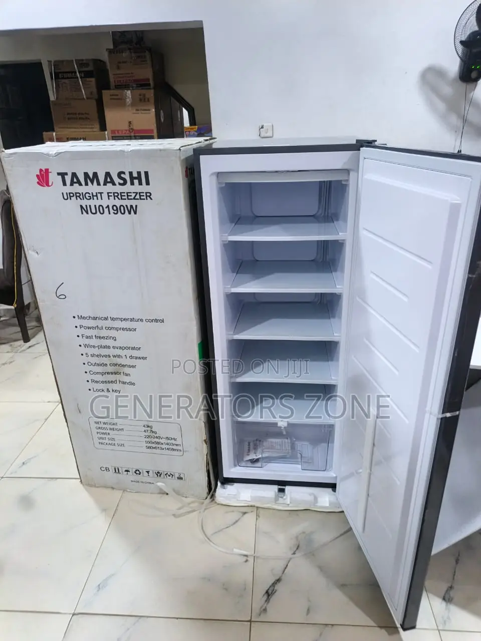 198l Upright Freezer by Tamashi Cold Storage Appliance