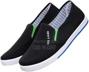 Unisex Rubber Sole Sneakers - Black