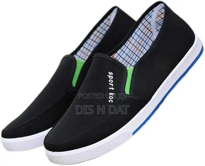 Unisex Rubber Sole Sneakers - Black