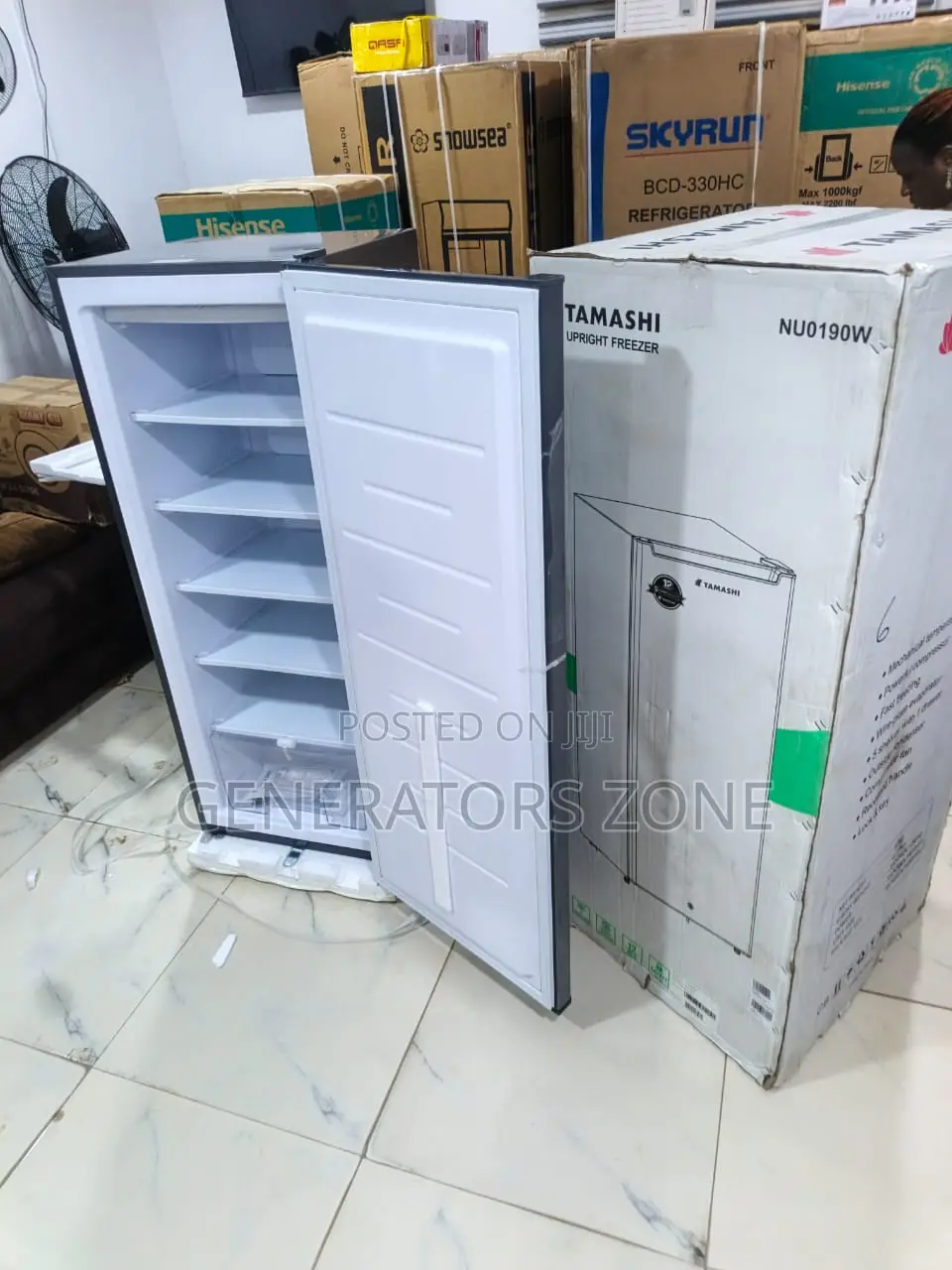 198l Vertical Freezer Tamashi Storage Configuration