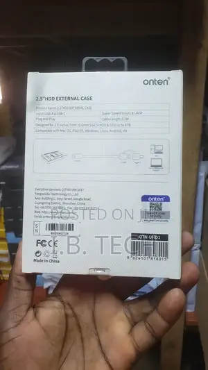 Onten Usb-a / Usb-c Plug And Play 2.5 Hdd External Case
