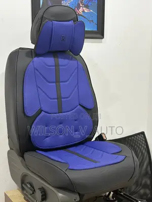 R Power High-Quality Leather Car Seat Cover - Blue and Black