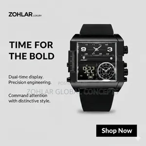 Poedagar Luxury Mens Leather Watch | Quartz Digital Display Wristwatch