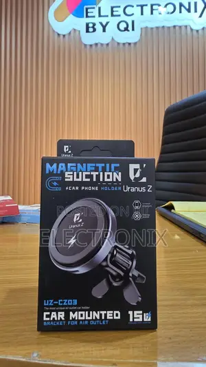 Magnetic Car Phone Holder With 15w Wireless Charger