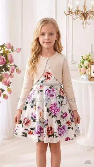 Girl Gown With Jacket 2 Pics