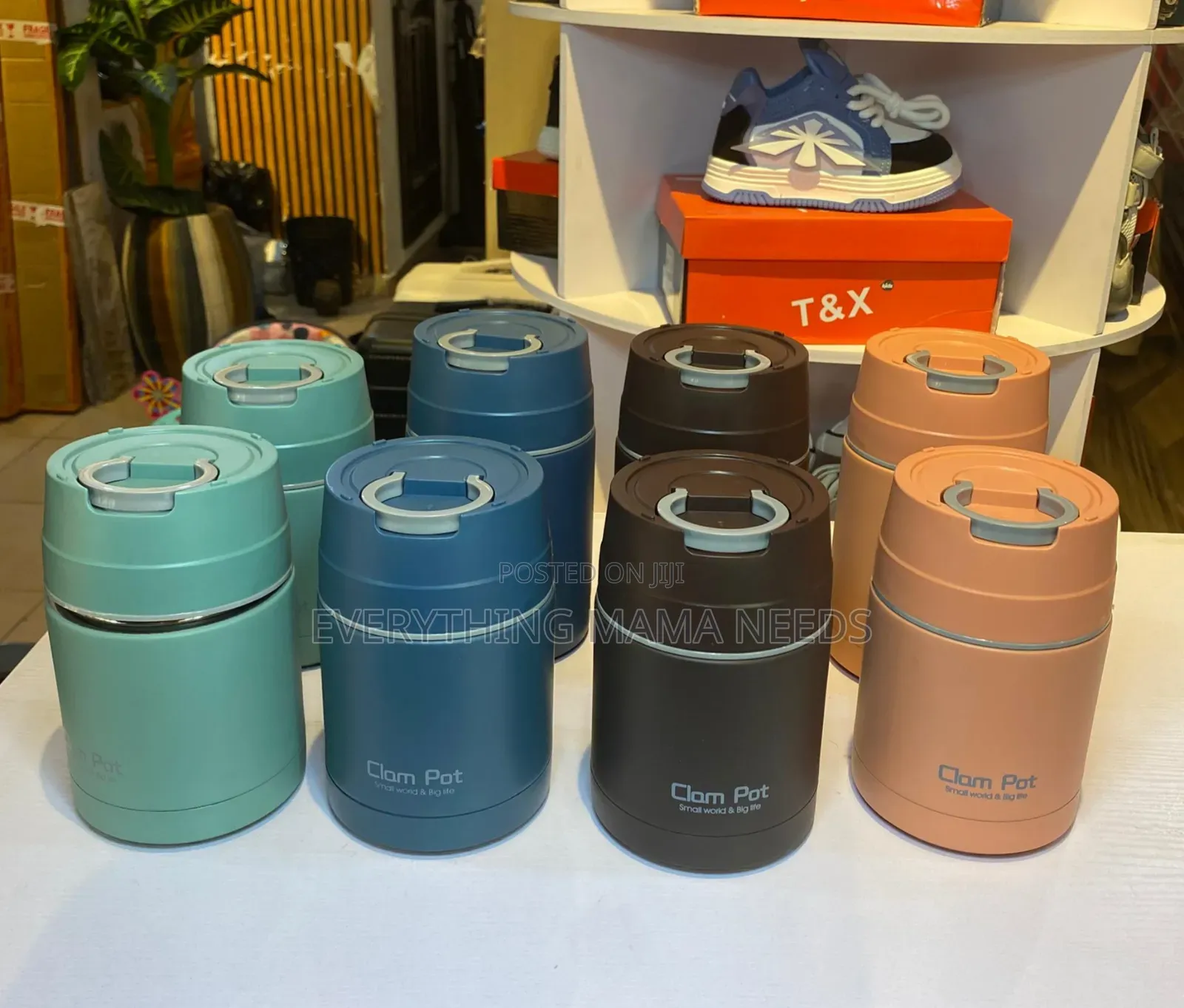 Clam Pot Food Flask (With Phone Holder)