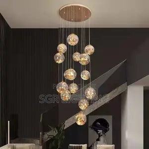 Modern Home Decoration Crystal Chandelier, Stair Pendant Lamp,M