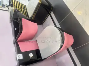 Modern Executives Pink and Black Water Closet .