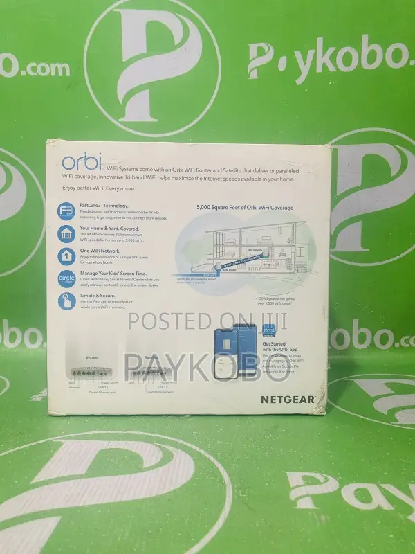 Netgear Orbi Rbk50 Home Mesh Tri-Band Wifi System