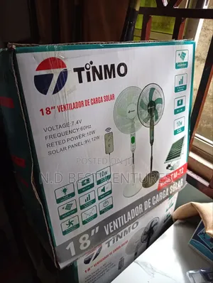 Tinmo 18 Inches Solar and Electric Rechargeable Fan