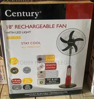 18" Century Fan FRC 45-E Rechargeable With Five Blade