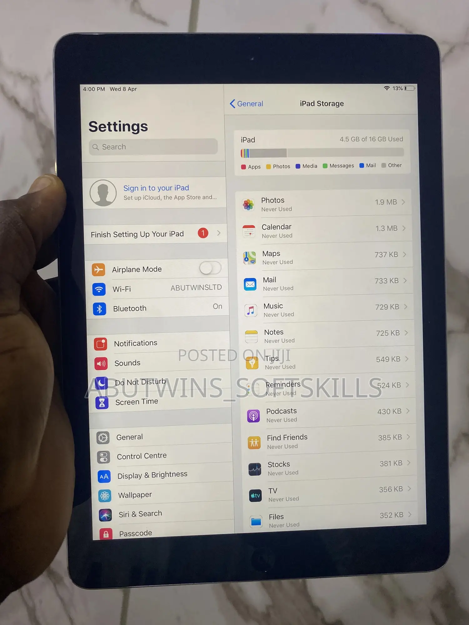 Apple iPad Air 16 GB Silver