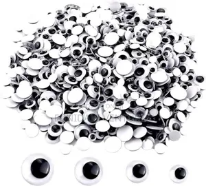 300pcs Black Googly Eyes With Self-Adhesive Mixed Packaging