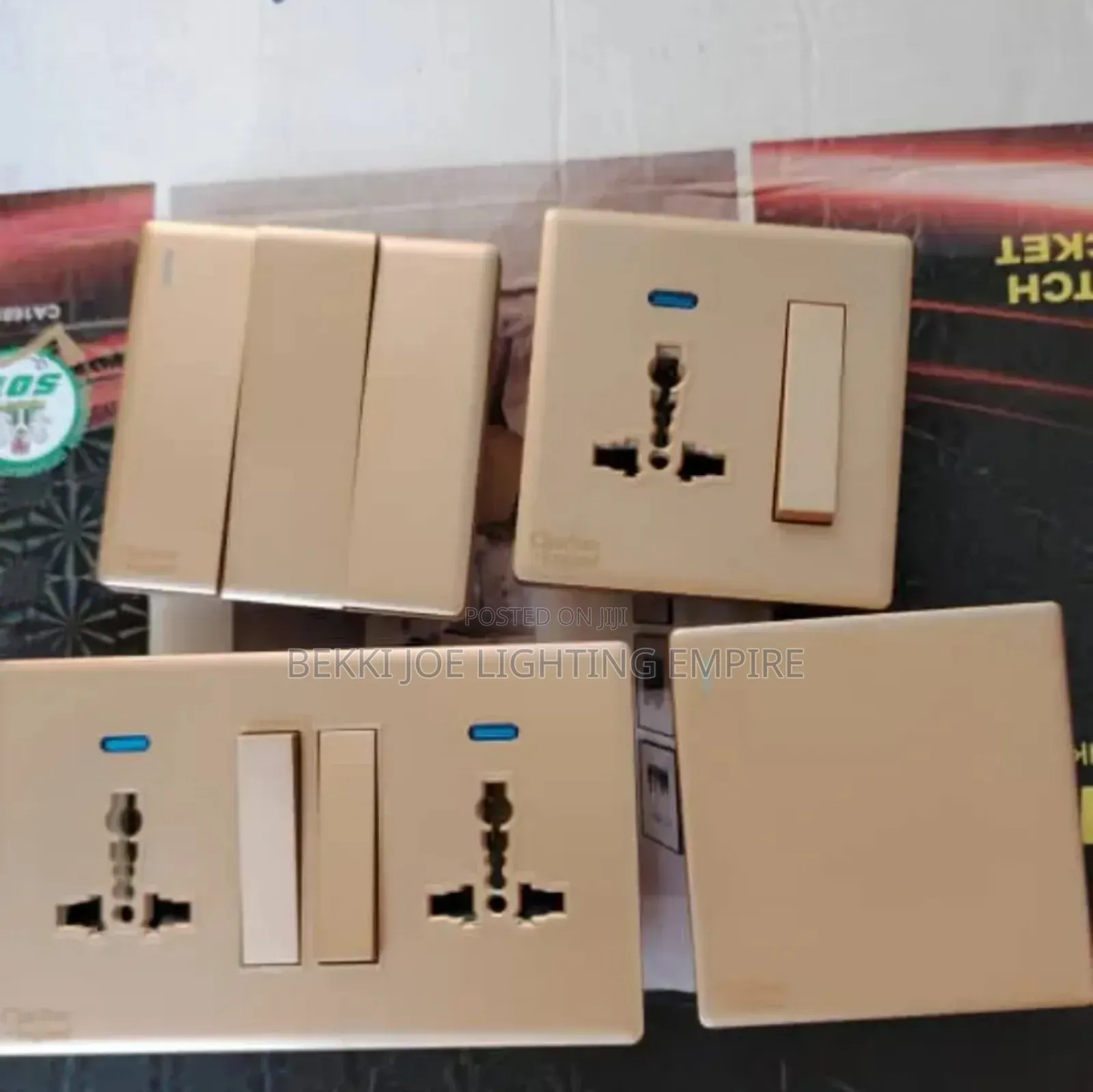Gold Switch and Socket