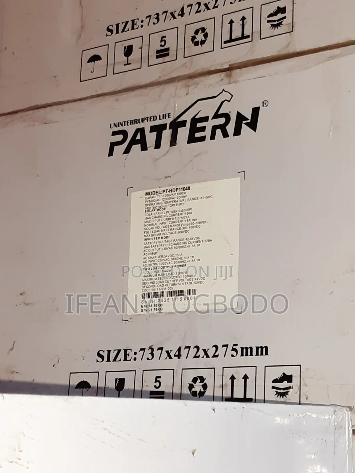 Pattern Solar Inverter 11kva 48v Hybrid for sale - Ifeanyi Ogbodo Price ...