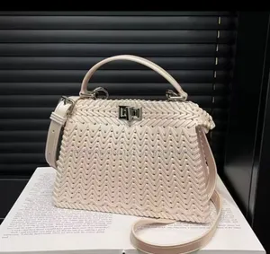 Fendi Peekaboo Iseeu Handbag Crafted With a Woven Leather Design